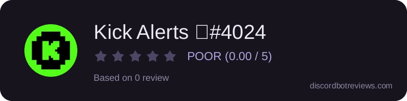 Rating banner for Kick Alerts 🔔#4024