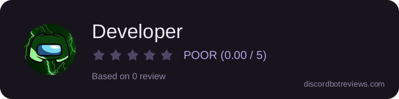 Rating widget preview for Developer