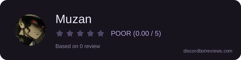 Rating widget preview for Muzan