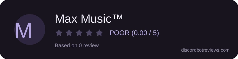 Rating widget preview for Max Music™