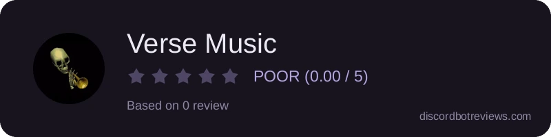 Rating widget preview for Verse Music