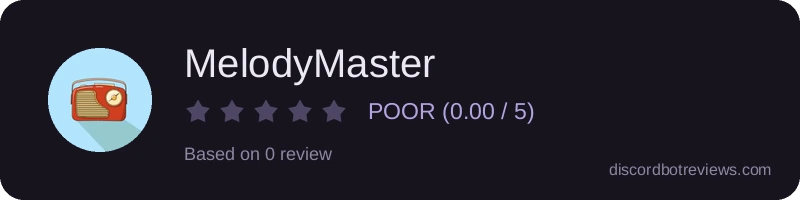 Rating widget preview for MelodyMaster