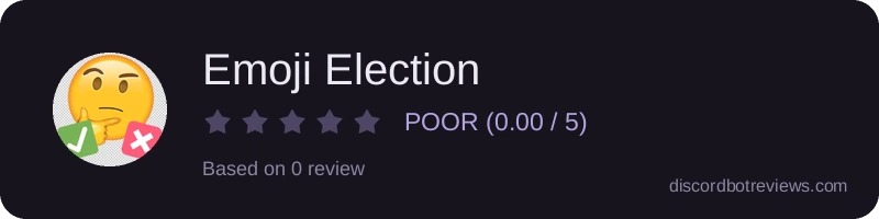 Rating widget preview for Emoji Election