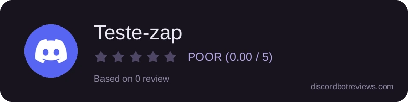 Rating widget preview for Teste-zap