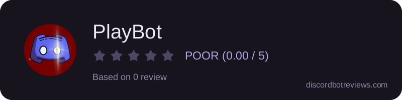 Rating widget preview for PlayBot