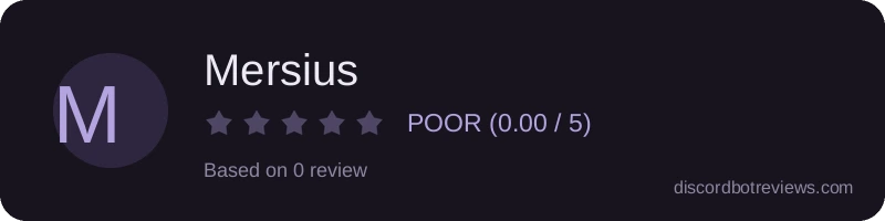 Rating widget preview for Mersius