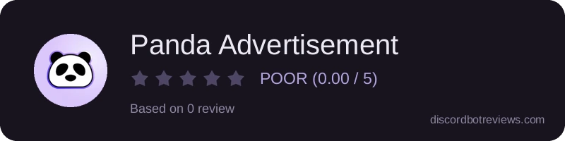 Rating widget preview for Panda Advertisement