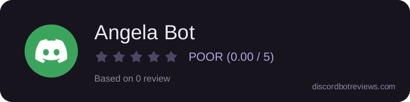 Rating widget preview for Angela Bot