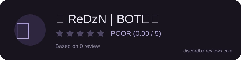 Rating widget preview for 🔴 ReDzN | BOT🔥💯