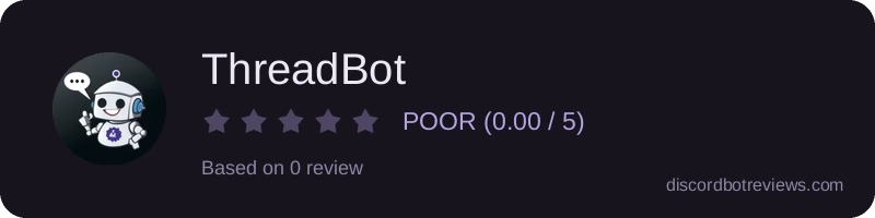 Rating widget preview for ThreadBot