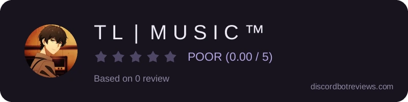 Rating widget preview for T L  |  M U S I C ™