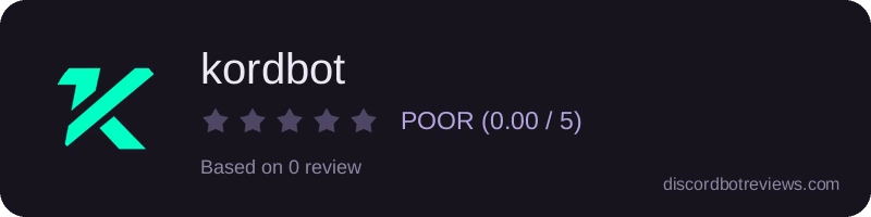 Rating widget preview for kordbot