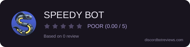 Rating widget preview for SPEEDY BOT