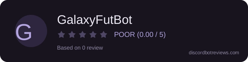 Rating widget preview for GalaxyFutBot
