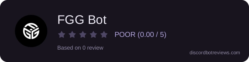 Rating widget preview for FGG Bot