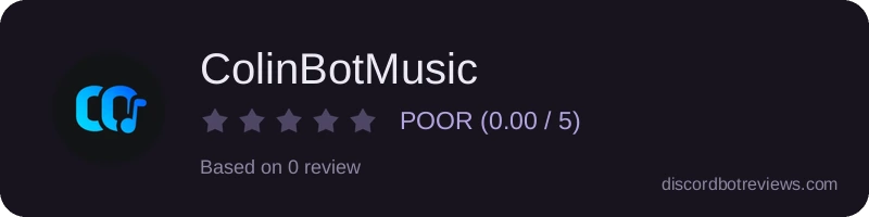 Rating widget preview for ColinBotMusic