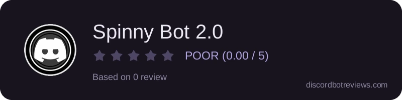 Rating widget preview for Spinny Bot 2.0