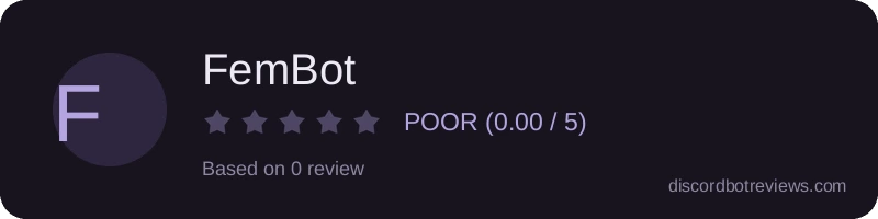 Rating widget preview for FemBot 