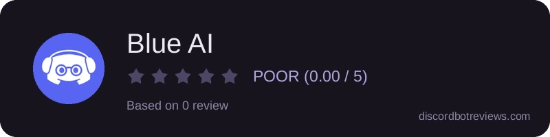 Rating banner for Blue AI