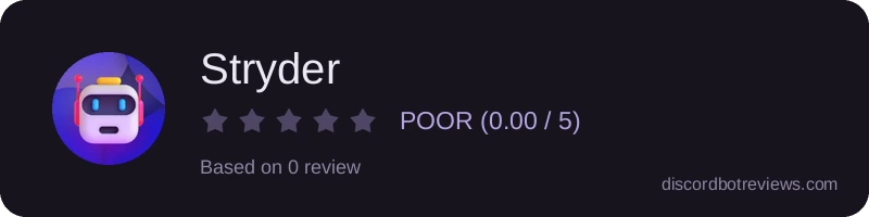 Rating widget preview for Stryder
