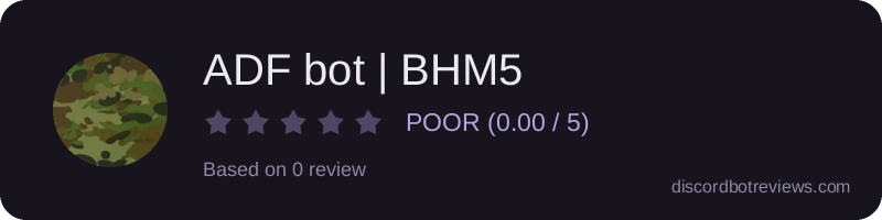 Rating widget preview for ADF bot | BHM5