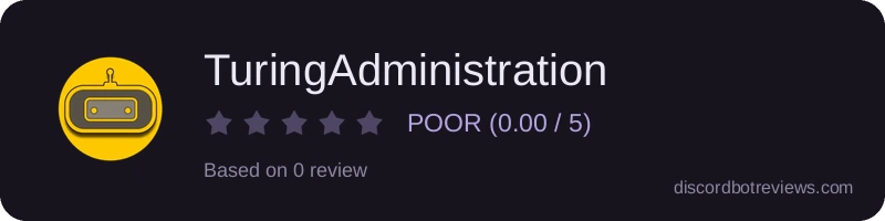 Rating widget preview for TuringAdministration