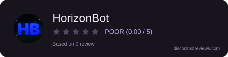 Rating widget preview for HorizonBot