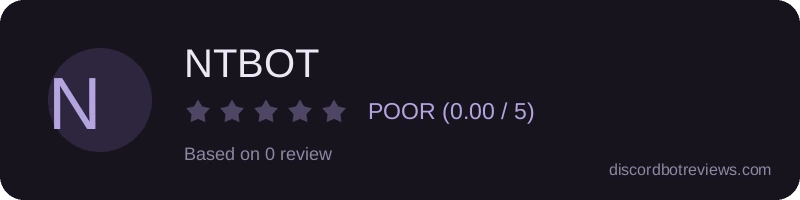 Rating widget preview for NTBOT