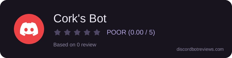 Rating widget preview for Cork's Bot
