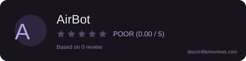Rating banner for AirBot