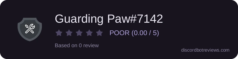 Rating widget preview for Guarding Paw#7142