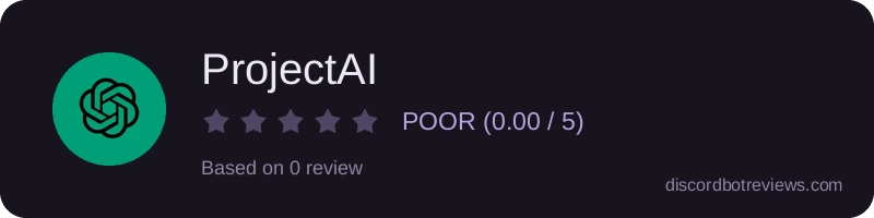 Rating widget preview for ProjectAI