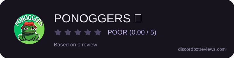 Rating widget preview for PONOGGERS 🐸