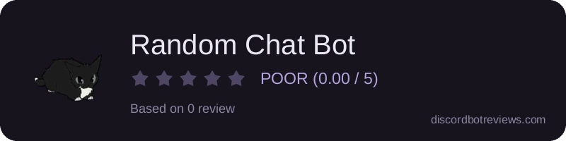Rating widget preview for Random Chat Bot