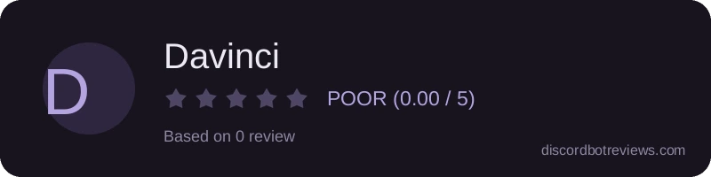 Rating widget preview for Davinci