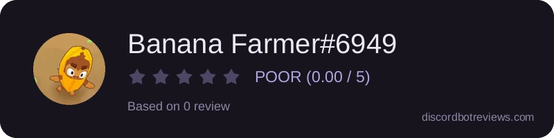 Rating widget preview for Banana Farmer#6949