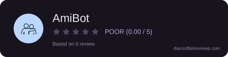 Rating widget preview for AmiBot