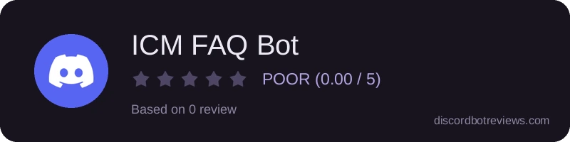 Rating widget preview for ICM FAQ Bot