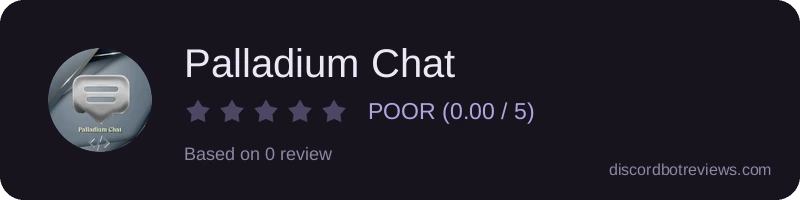 Rating widget preview for Palladium Chat