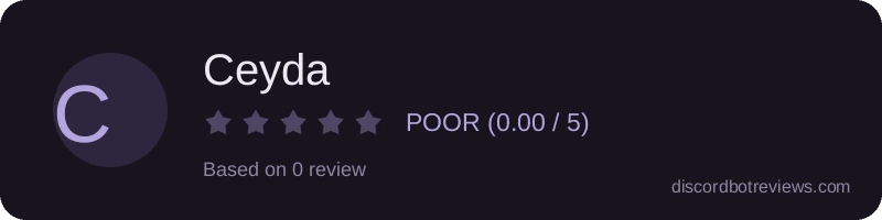 Rating widget preview for Ceyda