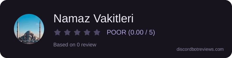 Rating widget preview for Namaz Vakitleri