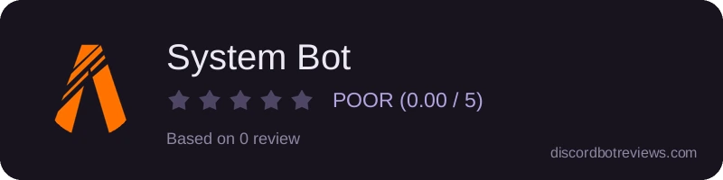 Rating widget preview for System Bot