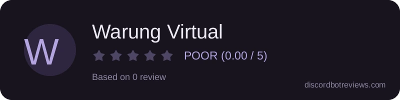Rating widget preview for Warung Virtual
