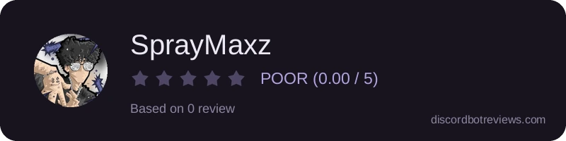Rating widget preview for SprayMaxz