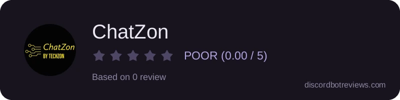 Rating widget preview for ChatZon