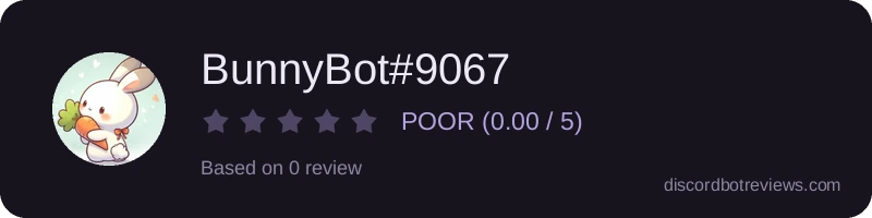 Rating widget preview for BunnyBot#9067