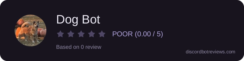 Rating widget preview for Dog Bot