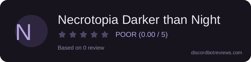 Rating widget preview for Necrotopia Darker than Night