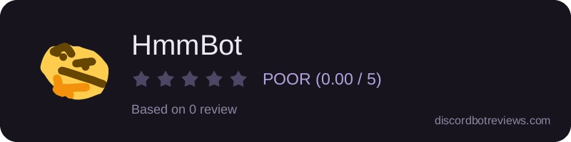 Rating widget preview for HmmBot