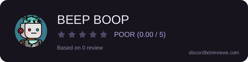 Rating widget preview for BEEP BOOP
